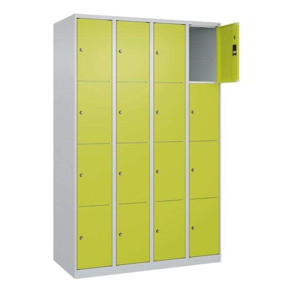 CP Schließfachschrank »Classic Plus Korpus lichtgrau« 4x4 Fächer grün, 120x185x50 cm Image