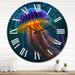 Designart "Radiant Colorful Deep Sea Jellyfish II" Jellyfish Oversized Wall Clock