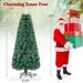 5/6/7FT Pre-Lit Fiber Optic Christmas Tree Xmas Decor w/ LED Lights