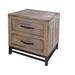 Piel 25 Inch Bedside Nightstand, Mango and Pine Wood, 2 Drawers, Brown