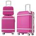 Hardshell Luggage Lightweight 100% ABS Expandable Spinner Suitcase, Small Cosmetic Suitcase, Travel Luggage with TSA Lock, 3 Set