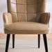HUIMO High-back Accent Chair Modern Wing Back Chair-Faux Leather