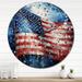 Designart "Flag American Flag II" American Oversized Wall Clock
