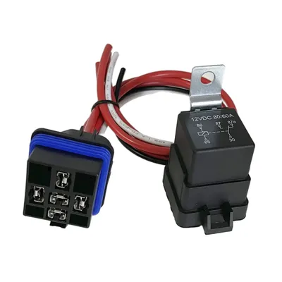 80A/60A 50A/30A 12V Waterproof Automotive Relay With Socket 5-Pin Relay Switch For Marine Automotive