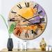 Designart "Collage Fusion IX" Abstract Collages Oversized Wall Clock