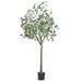 VEVOR Artificial Eucalyptus Tree, 6 FT Tall Faux Plant, Lifelike Green Fake Potted Tree for Home Office Decor Indoor Outdoor