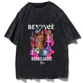 Beyonce T-shirt Renaissance 2023 World Tour Disco Cowboy Hat Merch Cotton Oversize Tees Tops Short