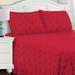 4 Pcs Cotton Flannel Bed Sheet Set with Pillowcases in Queen Size