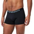 Emporio Armani Herren Emporio Armani Men's All Over Eagle Microfiber Trunks, Schwarz, M EU