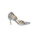 Cole Haan Heels: Pumps Stiletto Cocktail Party Gray Snake Print Shoes - Women's Size 9 - Almond Toe