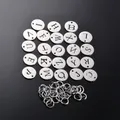 5pcs/lot 12mm 26 Letters Stainless Steel Charm Pendant Alphabet Necklace Pendant DIY Jewelry Making