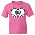 XtraFly Apparel American Flag Hands Heart 4th of July T-shirt Funny USA Shirt Toddler Youth