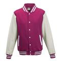 Just Hoods Unisex College Varsity Jacket' Jacke, blickdicht, Rose VIF/Blanc, XS