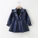 LYCAQL Baby Girl Clothes Toddler Child Kids Girls Patchwork Long Sleeve PU Leather Dress Jacket Winter Coats Outer Outfits Two (Blue 6-7 Years)