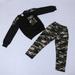 Bjutir Teen Kids Baby Boys Letter Tracksuit Camouflage Tops Pants 2Pcs Outfits Set