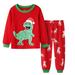 Shiningupup Kids Christmas Cartoon Pajamas Long Sleeve Matching Holiday Pjs Set Toddler Boys Girls Kids Xmas Jammies Boys Size 12 14 Toddler Boy Clothes 2T Winter