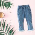 LYCAQL Baby Girl Clothes Girls Pants Spring Autumn Korean Style Children s Clothing Spring Fashionable Jeans Spring (Blue 3-9 Months)