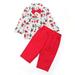 Shiningupup Xmas Child Toddler Kids Baby Boys Cartoon Long Sleeve Shirt Solid Pants Trousers Christmas Outfit Set 2Pcs Clothes Gifts for Teenage Boys Baby Boy Outfits 6 9 Months Winter