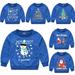 Esaierr Toddler Kids Boys Girls Christmas Pullover Sweatshirt Holiday Costumes Cartoon Sweatsuit Spring Fall Bottoming Tops for 1-6Y