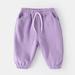 LYCAQL Baby Boy Clothes Toddler Children Kids Baby Boys Girls Solid Pants Trousers Outfits Clothes Baby Boy (Purple 18-24 Months)