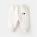 LYCAQL Baby Boy Clothes Toddler Children Kids Baby Boys Girls Thicken Thermal Cartoon Animals Pants Boys (White 3-4 Years)
