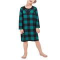 Family Matching Pajamas for Christmas Adult Kid Dog Long Sleeve Button-up Shirt Pants Pjs Matching Sets Holiday Sleepwear (Girl:4-5 Years Green)