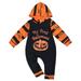 PMUYBHF for Toddler Girls 18-24 Months Baby Boys Girls Long Sleeve Pumpkin Letter Prints Hoodie Romper Jumpsuit Baby Girl Outfits 0-3 Months Baby Girl Dresses 0-3 Months Fall