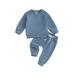 Shuttle tree Toddler Newborn Baby Boy Girl Outfit Long Sleeve Sweatshirts Pants Clothes Set Infant Boys Fall Winter 2PCS