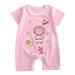 Ydojg Baby Toddler Bodysuits Children Boys Girls Cartoon Romper Short Sleeve Cute Animals Jumpsuit Outfits Clothes