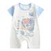 Ydojg Baby Toddler Bodysuits Children Boys Girls Cartoon Romper Short Sleeve Cute Animals Jumpsuit Outfits Clothes