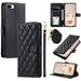 for iPhone 7 Plus/8 Plus Wallet Case Premium PU Leather Magnetic Flip Folio Case with Wrist Strap Credit Card Holder for Women Men Crossbody Strap Phone Case Cover for iPhone 7 Plus/8 Plus Black