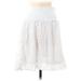 Ann Taylor LOFT Casual Midi Skirt Long: White Solid Bottoms - Women's Size Medium Petite