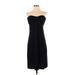 Carmen Marc Valvo Cocktail Dress - Slip dress: Black Solid Dresses - Women's Size Small