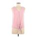 Nine West Sleeveless Blouse: Pink Tops - Women's Size Medium