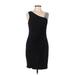 Betsy & Adam Cocktail Dress - Sheath: Black Print Dresses - Women's Size 8