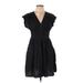 Love...ady Casual Dress - Popover: Black Dresses - Women's Size Large