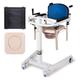 Bathroom Wheelchairs Manual Telescoping Lift Transfer Wheelchair Height Adjustable Machine w/180°Split Seat for Beds Sofas Bathrooms Patient Lift Machine Comfort