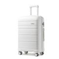Kono 28 Inch Lightweight Large Size Hard Shell Suitcase 100L Travel Carry On Luggage with TSA Locks and 4 Spinner Wheels(White, 76x49x30cm)