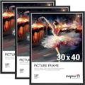 Inspire By Hampton EASYLOADER 30x40cm Black Picture Poster Frame Acrylic (Non-Glass) IBH-EAS3040BKPX-3PK