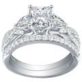 SHELOVES Princess Pear Cut Wedding Ring Set White AAAAA Cz 925 Sterling Silver Engagement Rings Bridal Set Sz L 1/2