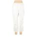 Lands' End Casual Pants - High Rise Straight Leg Boyfriend: Ivory Bottoms - Women's Size 14