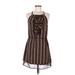 BCBGeneration Casual Dress - A-Line Halter Sleeveless: Brown Dresses - Women's Size Medium