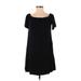 ABound Casual Dress - A-Line: Black Solid Dresses - New - Women's Size Small