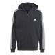 Adidas Sportswear Zip Hoodie "Essentials 3-Streifen" Herren black/white, Gr. 3XL, Baumwolle, Kapuzenjacke für