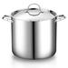 Cooks Standard Classic Stockpot w/ Lid Stainless Steel/Aluminum in Gray | 16 Quarts | Wayfair 02720