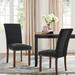 Red Barrel Studio® Modern Nailhead Trim Kitchen Room Wood Dining Chairs Fabric in Black | 38.78 H x 19.09 W x 25.79 D in | Wayfair