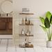 Ebern Designs Jamisen Bookcase, Display Cabinet Curio Cabinet, Floor Standing Bookshelf, Acrylic & Wood Plastic in Brown | Wayfair
