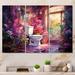 Red Barrel Studio® Bathroom Toilet Dreamy Reflections - 3 Piece Wrapped Canvas Print Canvas in White | 28 H x 36 W x 1 D in | Wayfair