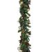 The Holiday Aisle® 6' Garland Pre-Lit w/ 10 Warm/Clear Lights in Green/Red | 9 H x 72 W x 6 D in | Wayfair 39DA589A402743AA8AF5293B31E47EFD