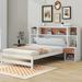 Latitude Run® Popkea Storage Standard Bed Wood in Brown/White | 45.1 H x 86.8 W x 73.5 D in | Wayfair 00C2490B441846CAB1774977734D7567